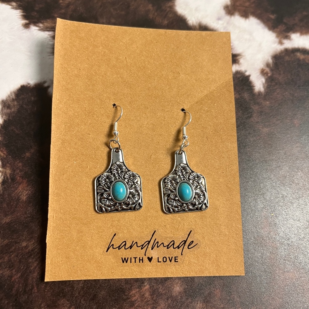 Handmade Silver and Turquoise Earrings